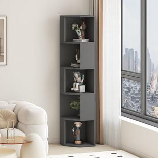 实木角柜靠墙置物架墙角收纳客厅卧室小户型三角书架多层储物新品