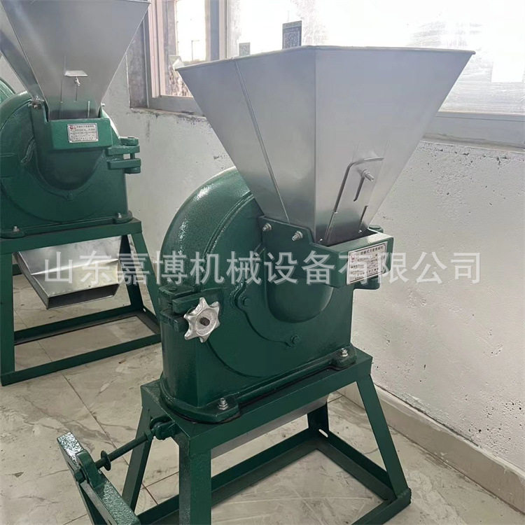 400型除尘青稞高粱磨面机齿盘式自吸稻谷粉碎机三相电柴油机带