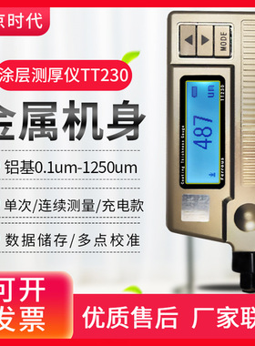 北京时代TT220铁基铝基涂层测厚仪TT230铁镀锌层厚度测试仪漆膜仪