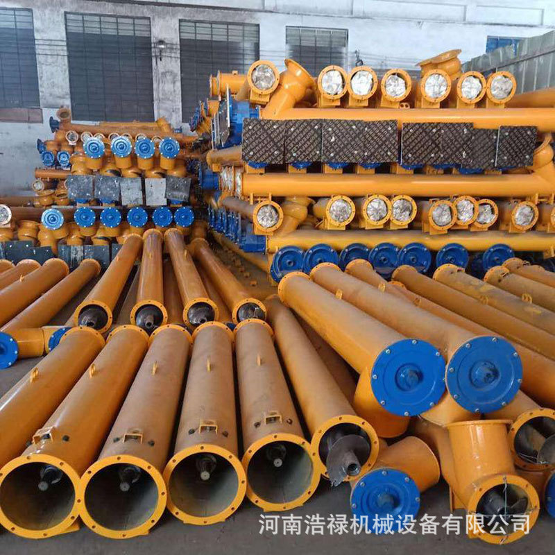 搅拌站用8.5米长螺旋输送机 工程站325管式输送机 绞龙提升上料机