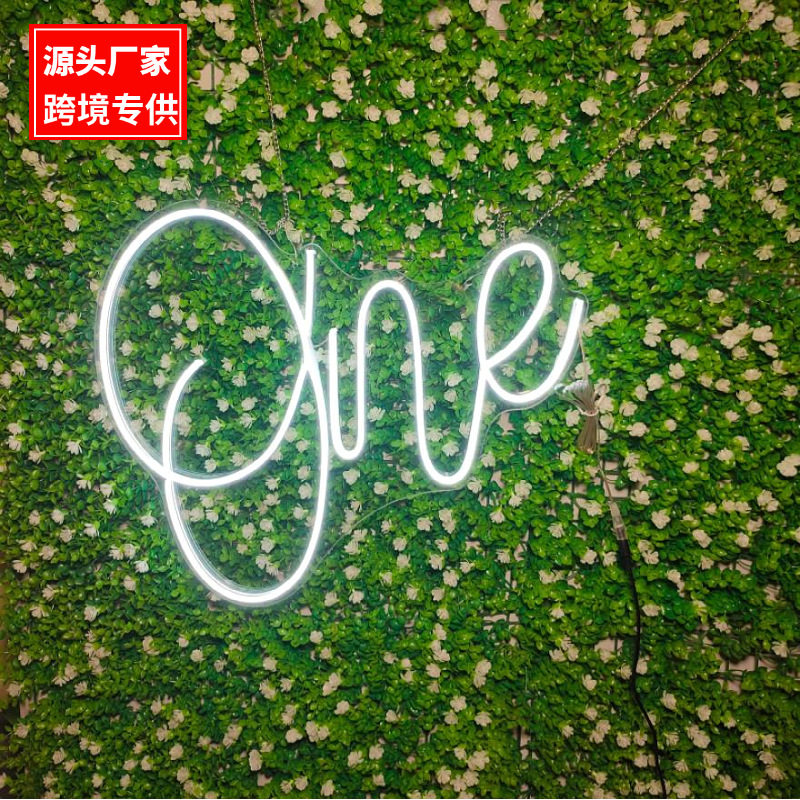 one霓虹灯LED造型灯广告招牌亚克力房间装饰氛围灯跨境亚马逊热款