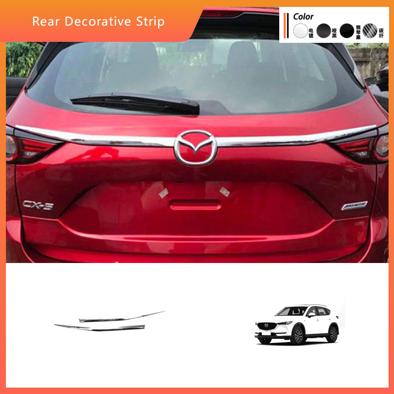 适用于马自达17-22款CX-5后饰条 CX5后备箱装饰条改装尾标亮条