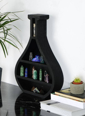 Cat in the Moon Crystal Wooden Shelf 花瓶木制水晶置物架摆件