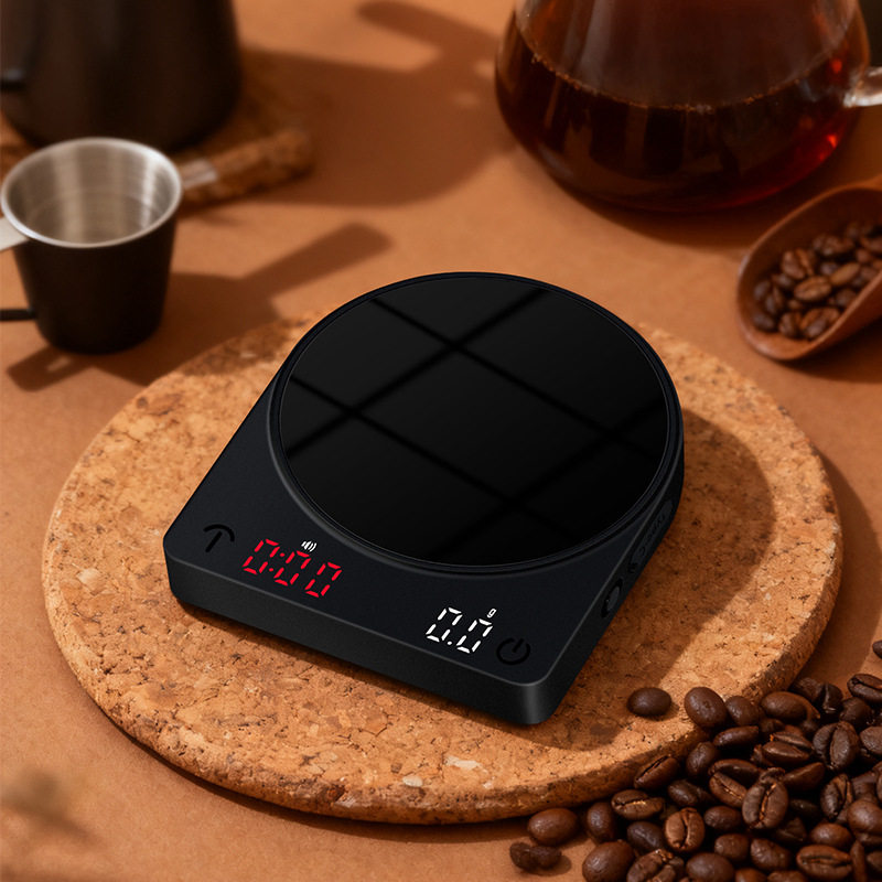 迷你咖啡秤 意式咖啡豆称重计时称 咖啡机厨房小型0.1g咖啡电子秤