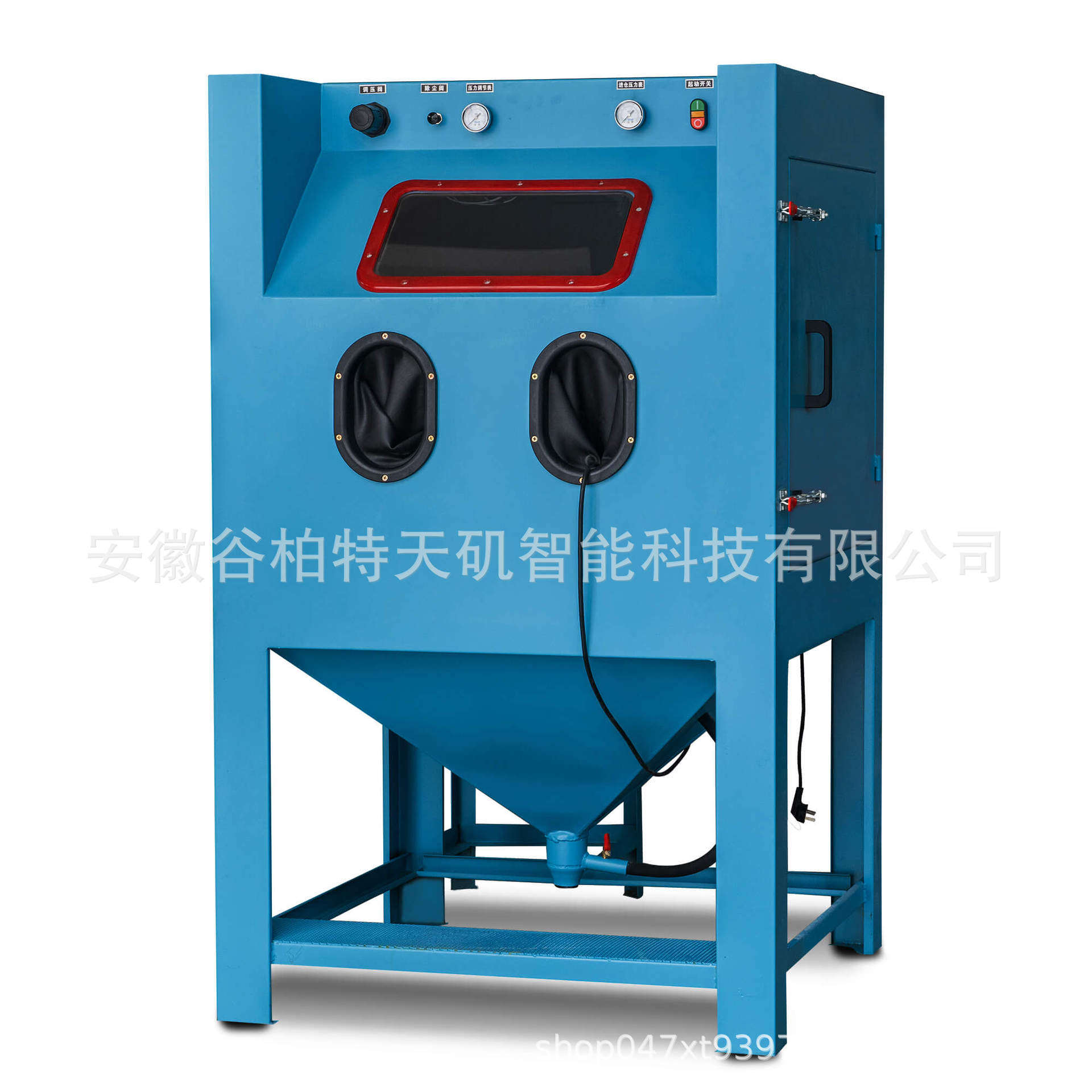 喷砂机小型表面处理箱体式手动喷砂机干式无尘喷砂机小型