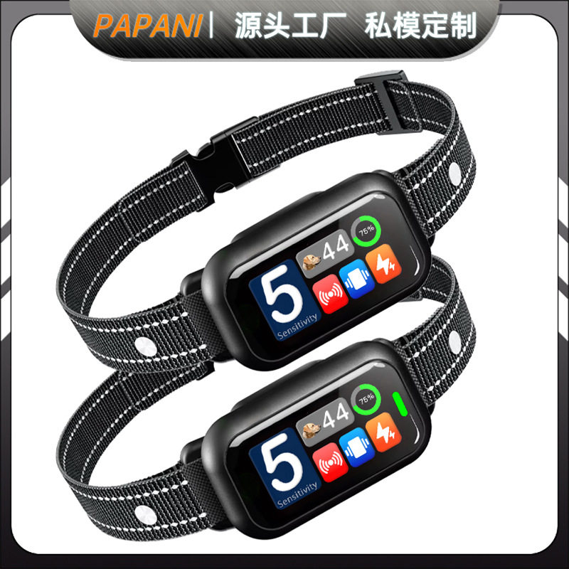 亚马逊跨境充电防水电子项圈振动自动防狗叫止吠器宠物训狗项圈