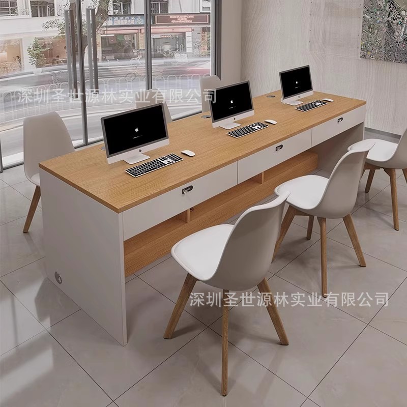 厂家直销办公桌员工位桌中介房产电脑桌前台桌办公桌椅组合职员桌