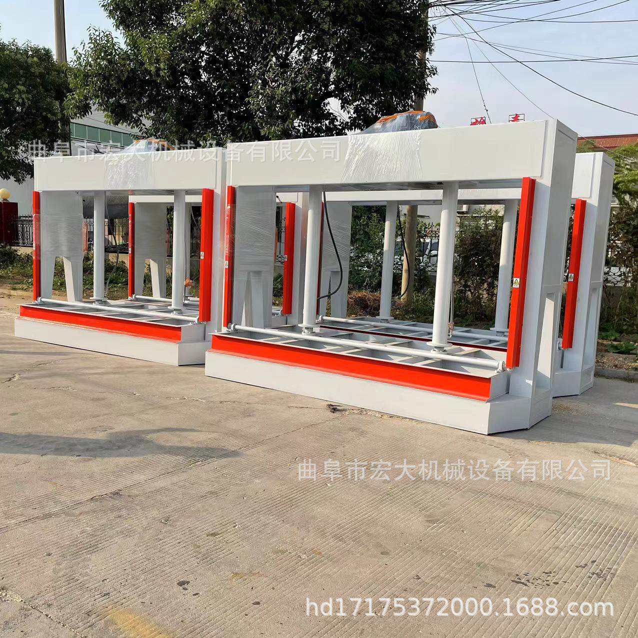 无极门厂用50吨冷压机台面铣床加工平整定型3米4米长木工压机