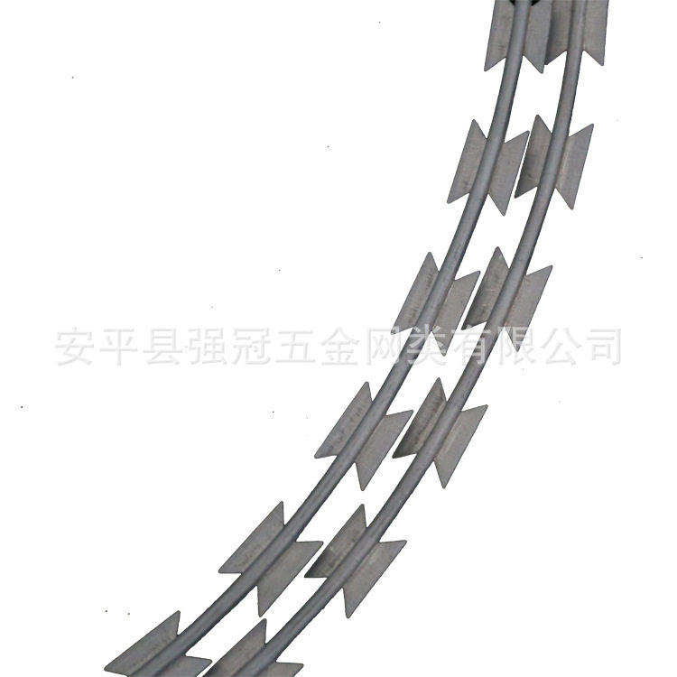 刀片刺绳厂家学校围墙防攀爬刺网防盗刺滚笼不锈钢防护