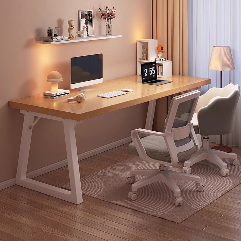 电脑桌家用台式办公桌卧室简约学习桌子现代简约写字桌双人工作桌