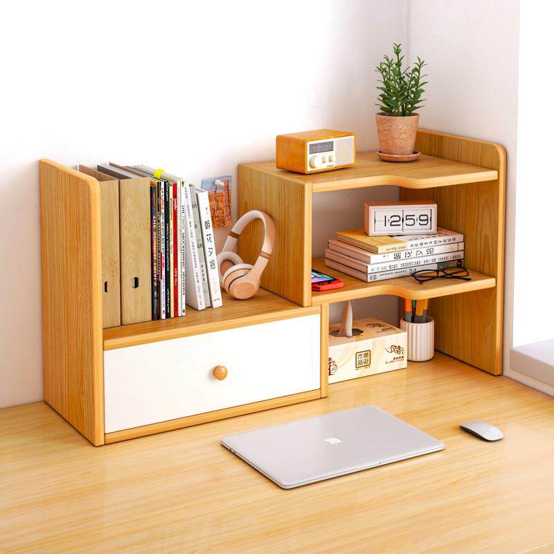 办公桌工位桌面收纳好物布置整理柜桌上书架小书桌转角置物架