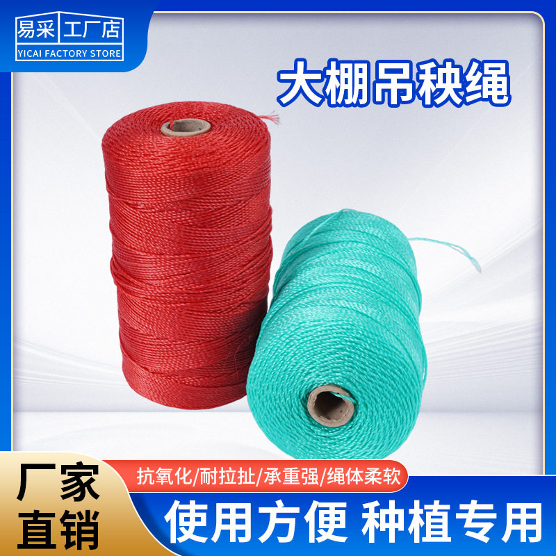 塑料绳大棚吊秧绳绑蔓蔬菜吊蔓绳农用防老化穿膜绳耐磨爬藤网尼龙