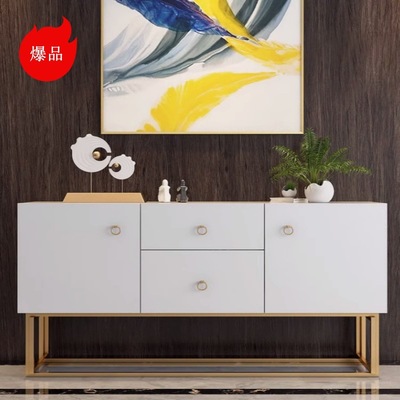 北欧烤漆餐边柜实木玄关柜家用储物酒柜茶水柜现代简约装饰柜包邮