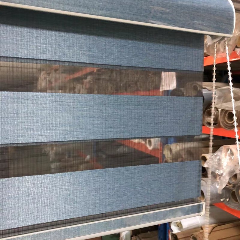 G91防水遮光柔纱帘加厚面料厨房阳台百叶卷书房窗帘卫生间免打孔