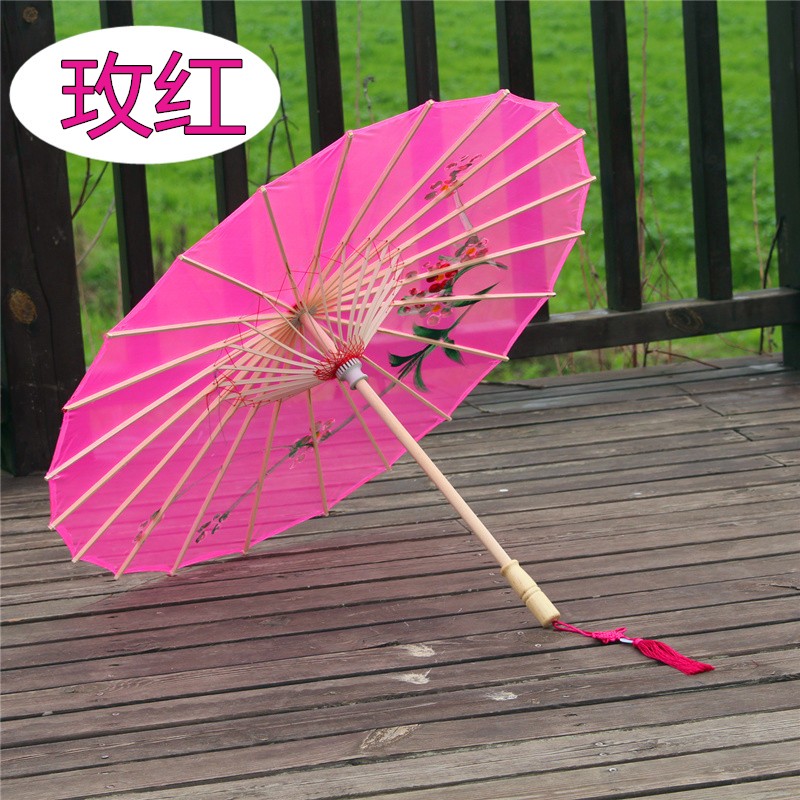 舞蹈伞演出道具伞透明绢纱伞江南古典装饰伞广场跳舞伞工艺油纸伞