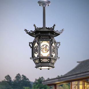 门头廊道过道阳台大门入户凉亭庭院花园别墅灯笼中式防水防风吊灯
