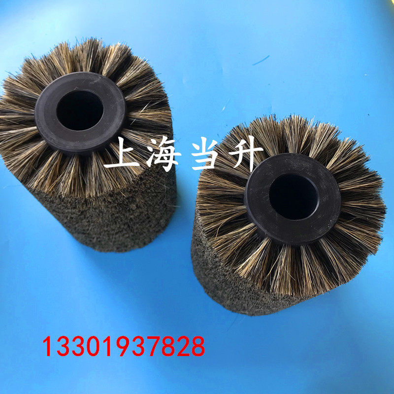 工业毛刷辊猪毛抛光轮尼龙毛刷辊工业清洗毛刷轮马毛滚筒