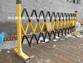 安全绝缘围栏玻璃钢伸缩型1.2 黄黑管式 移动围栏 3米殿力收缩围栏