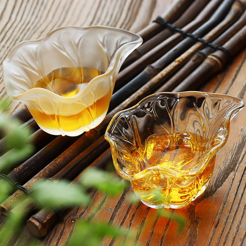 高硼硅玻璃公道杯茶海分茶器白菜公杯磨砂透明压嘴冲茶器