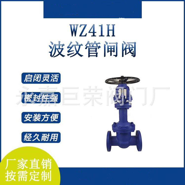 WZ41H-16/25C法兰波纹管闸阀防腐蚀耐高温南高阀门