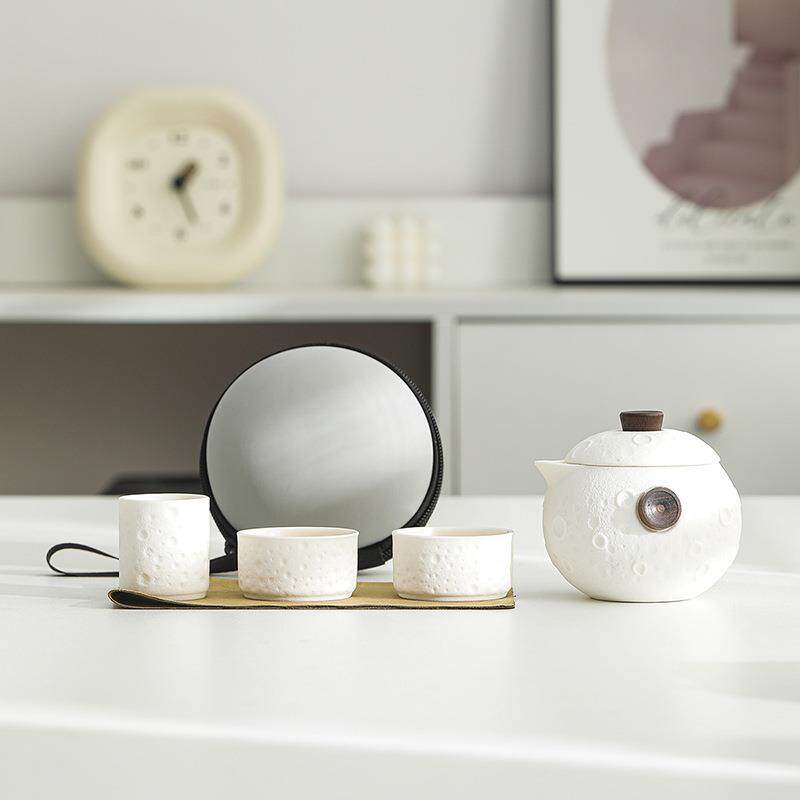 旅行茶具户外喝茶装备套装随身露营茶杯小套旅游泡茶壶便携快客杯