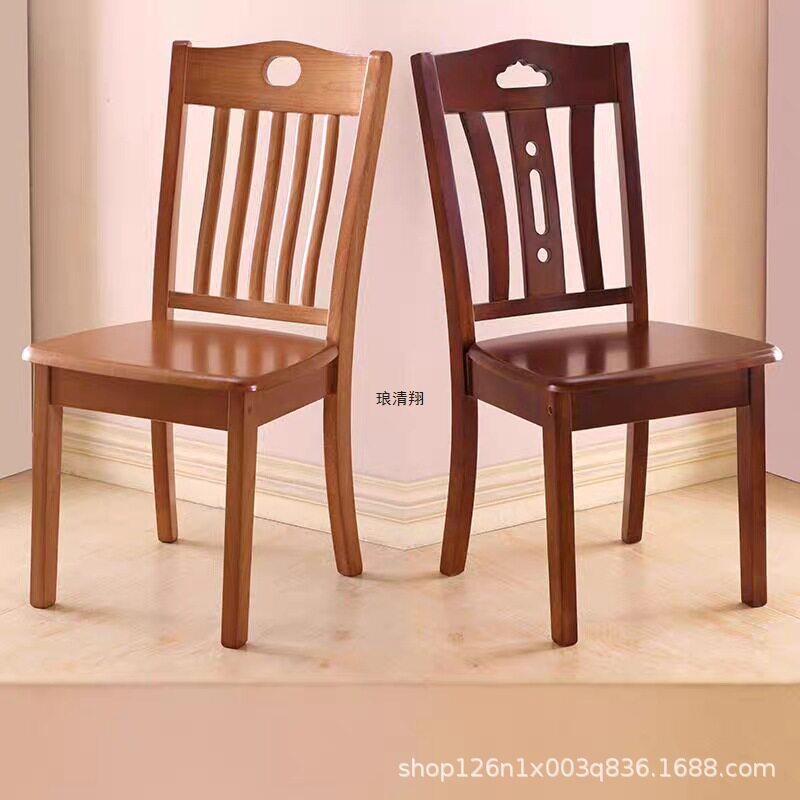 全实木椅子靠背椅餐椅出租屋家用桌椅凳子休闲饭店餐厅餐实木桌椅