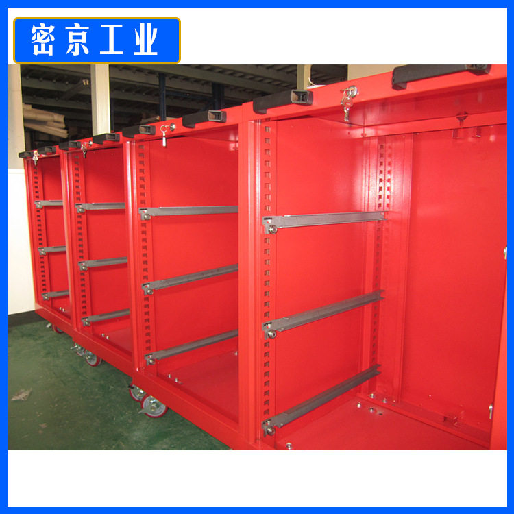 厂家制作重型抽屉式工具柜五金挂板式工具车手推式移动工具柜