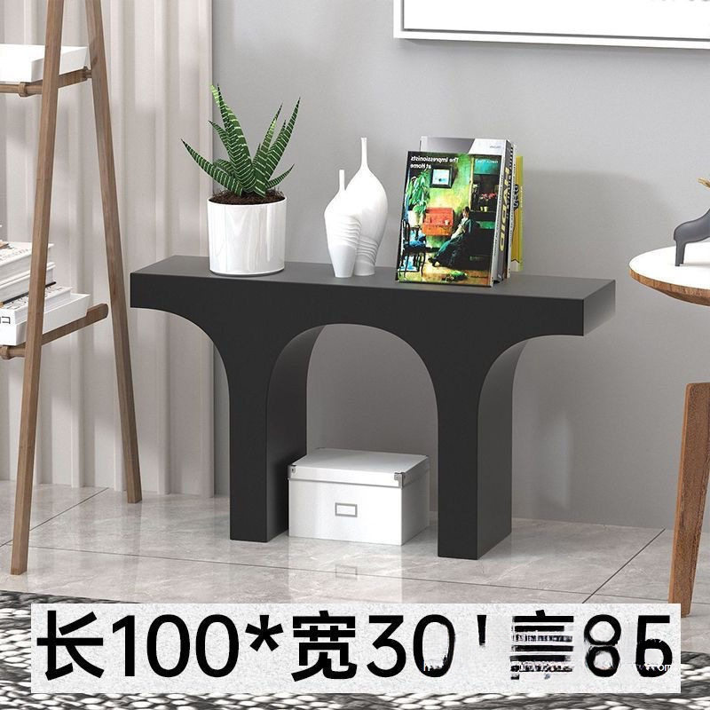 法式极简壁炉装饰柜北欧玄关台拱形佗寂装饰柜入户玄关柜展示架