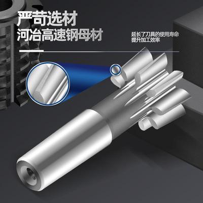 锥柄直齿插齿刀6542w6直径25A级压力角20度直径38mm.5m2m3m4m5