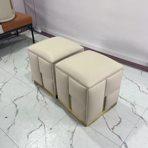 简约轻奢凳客椅家用魔方小凳子矮凳梳妆方凳坐墩软面客人凳换鞋凳