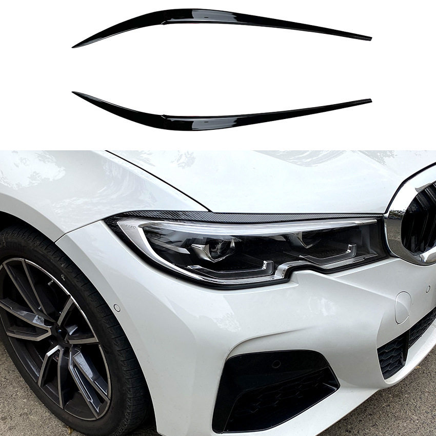 适用宝马3系 G20 2019+ 320i 325i 330i 前大灯灯眉装饰车贴改装