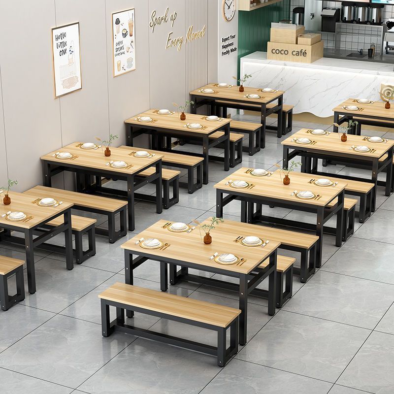 餐饮商用长方形经济型餐桌椅