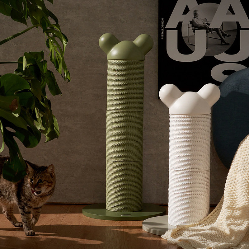 麻薯猫抓板不掉屑猫爪柱耐抓猫爪板磨爪猫爬架树猫咪玩具纸藤材质