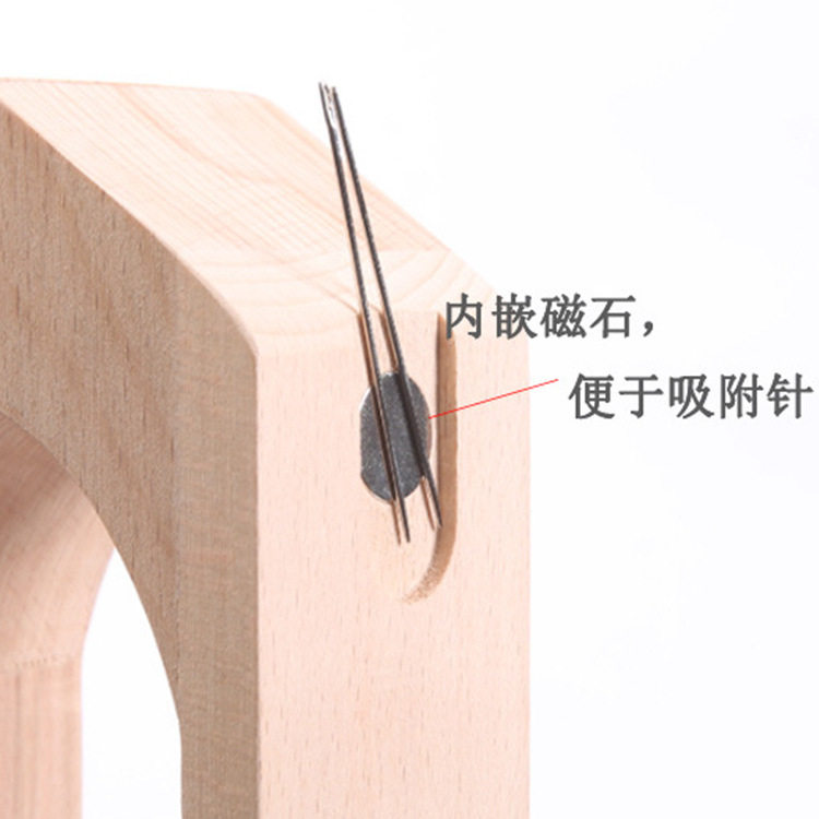 DIY皮具木夹皮革木夹 手缝宽木夹带磁石 榉木手缝木夹