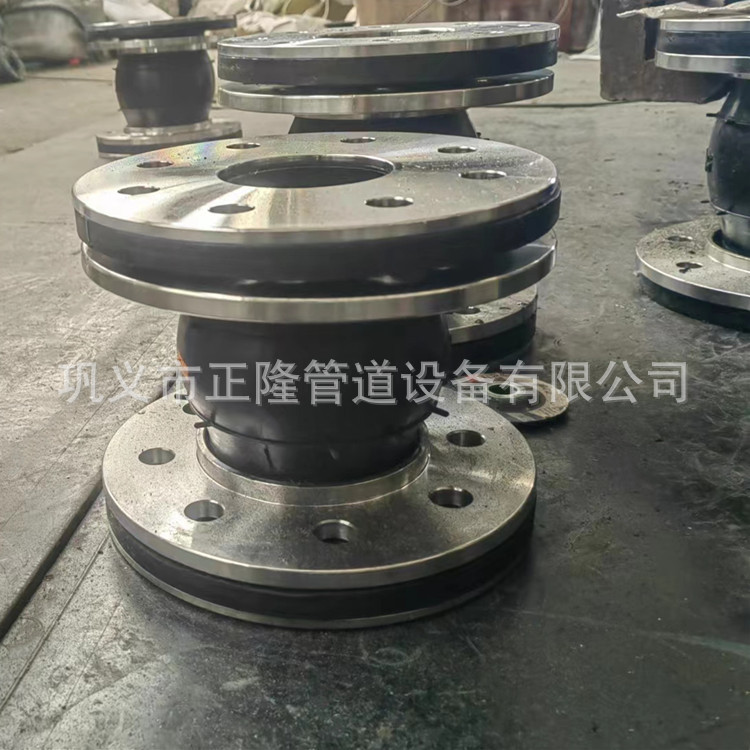 阀门管道橡胶软连接可曲挠船用橡胶接头耐海水内外双法兰柔性接头