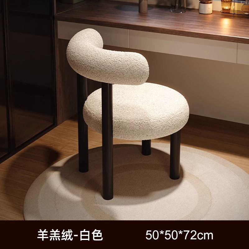 网红化妆椅椅设计师休闲餐椅现代简约凳子女生卧室家用梳妆台椅子