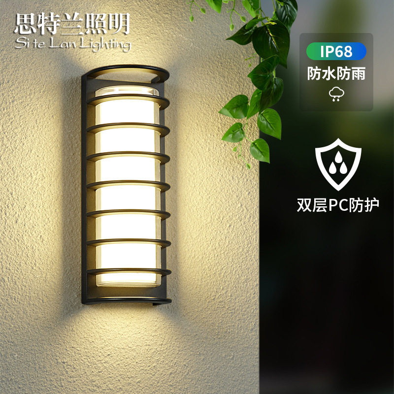 壁灯防水别墅照明灯中式庭院门柱入户室外过道露台外墙灯庭院装饰