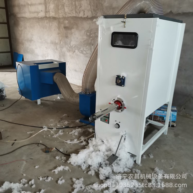100型单工位填充机汽车靠枕儿童枕芯充棉机价格PP棉纤维棉开松机