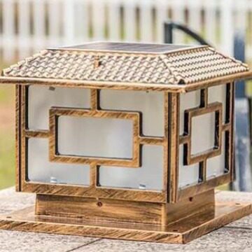 太阳能柱头灯led超亮别墅大门口柱子室外围墙灯户外防水中式庭院