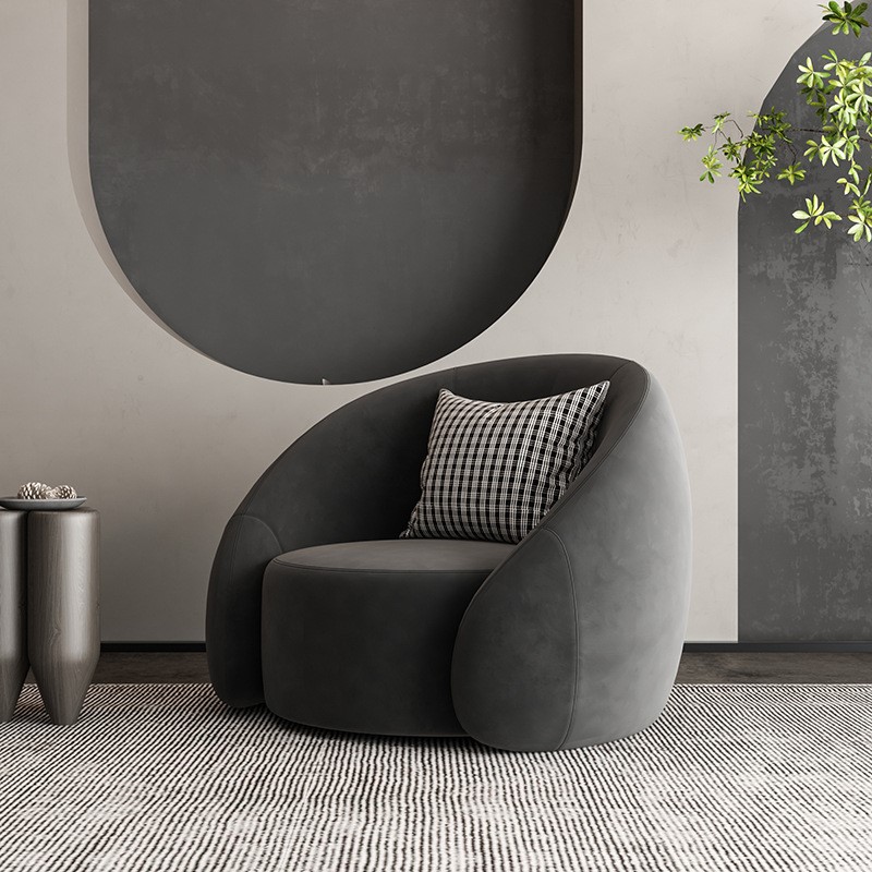 北欧设计师单人沙发 网红民宿公寓摆拍沙发椅 办公室酒店会客沙发