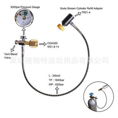 SODASTREAM3000充气阀CGA320