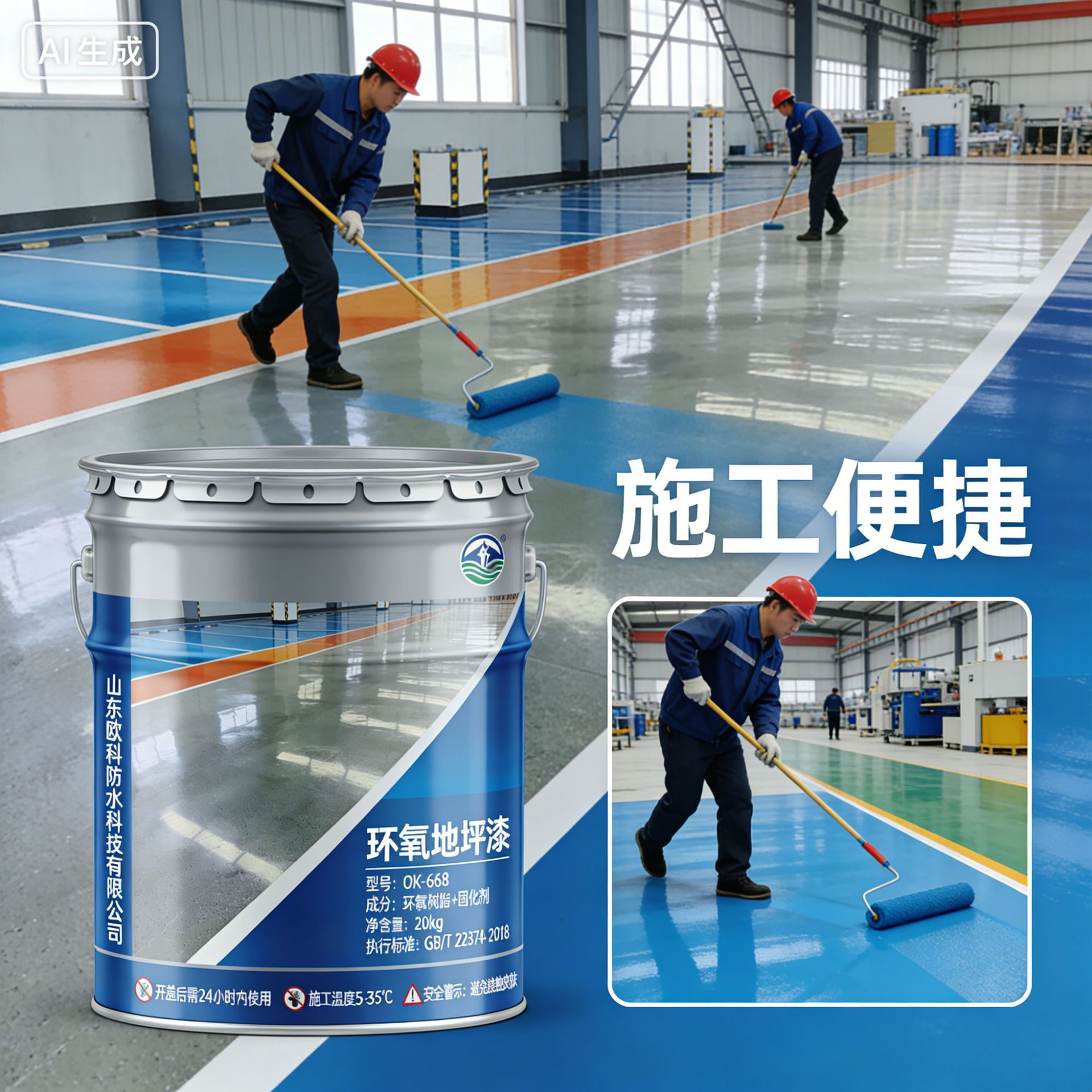 欧科环氧地坪漆自流平防静电