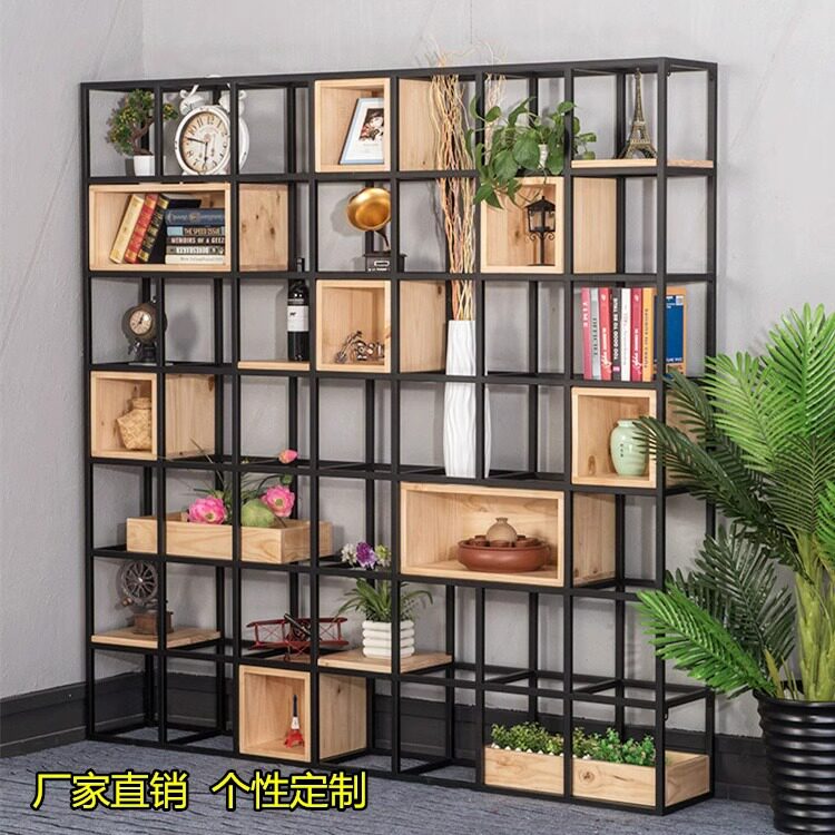 铁艺隔断多功能收纳展示书架
