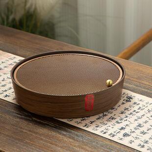 2026新款圆形电木储水茶盘小型沥水不锈钢茶托盘家用轻奢干泡茶台