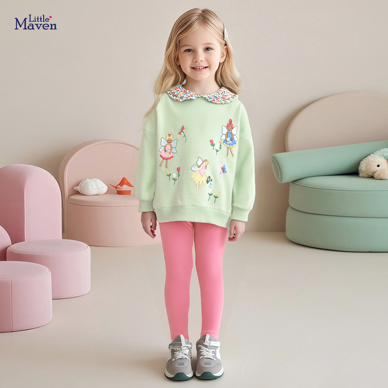 Little maven源头工厂童装批发 秋季女童套装 欧美风可爱儿童
