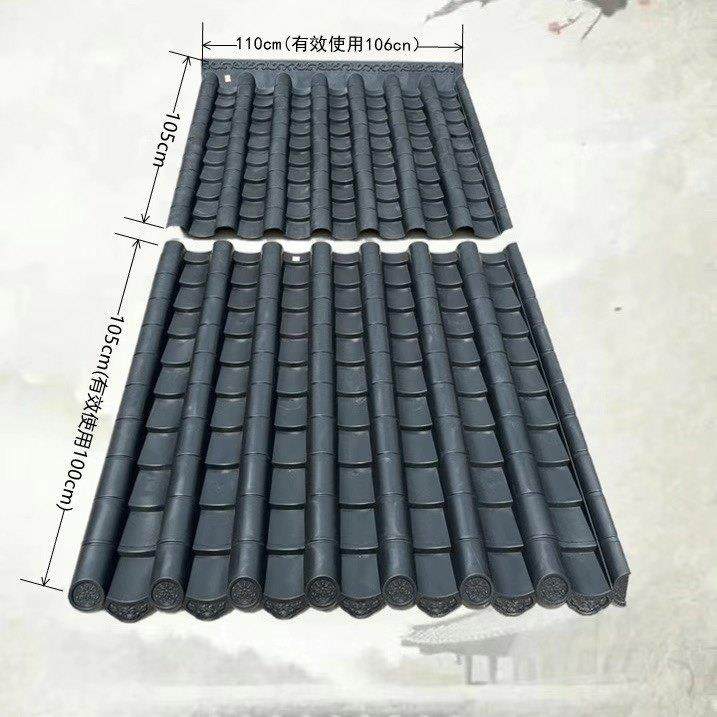 新中式连体仿古瓦屋顶80连接瓦增韧加厚仿真瓦屋檐装饰瓦厂家直销,基础建材,屋顶装饰瓦,淘宝优惠券,粉丝福利购,淘宝优惠卷