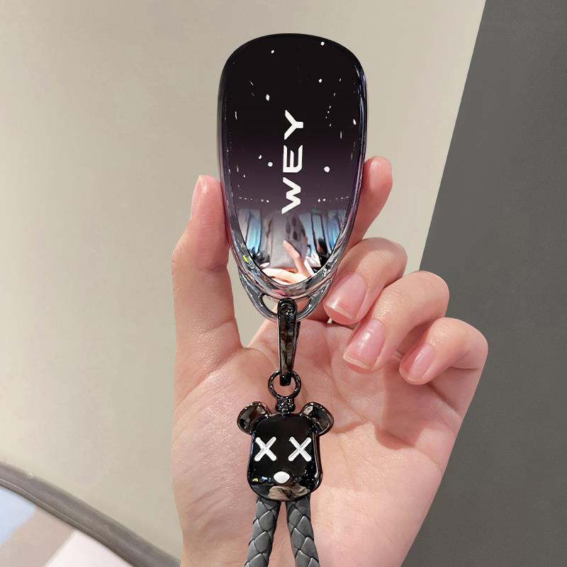 魏牌蓝山钥匙套专用2023新款摩卡WEY魏派DHT汽车用品皮钥匙壳扣包