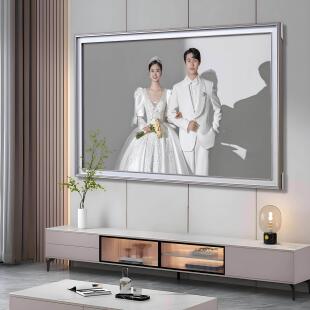 结婚照相框挂墙全家福婚纱照含照片放大定制做主卧高级感拾时纪