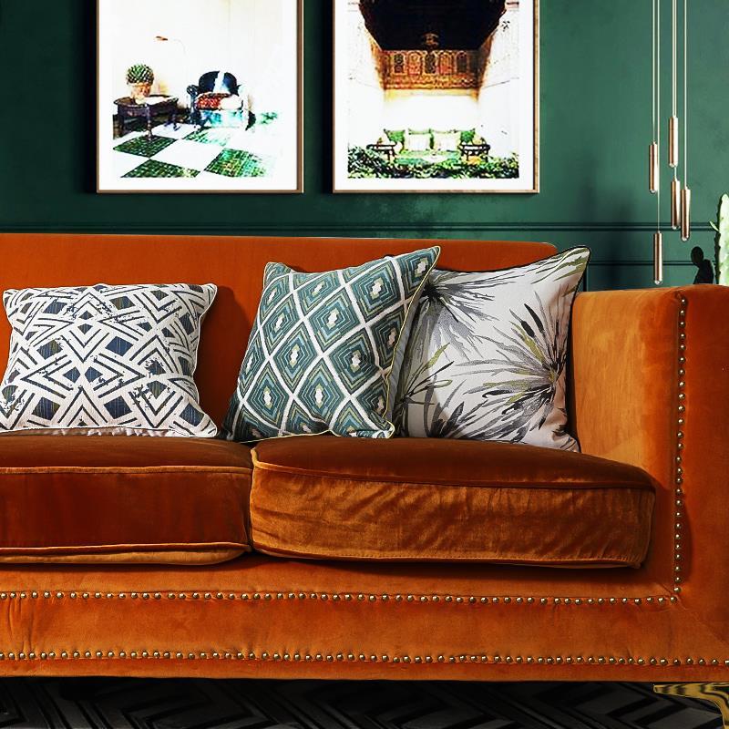 欧式雪尼尔沙发大抱枕套客厅轻奢靠枕简约现代护腰不含芯靠背靠垫