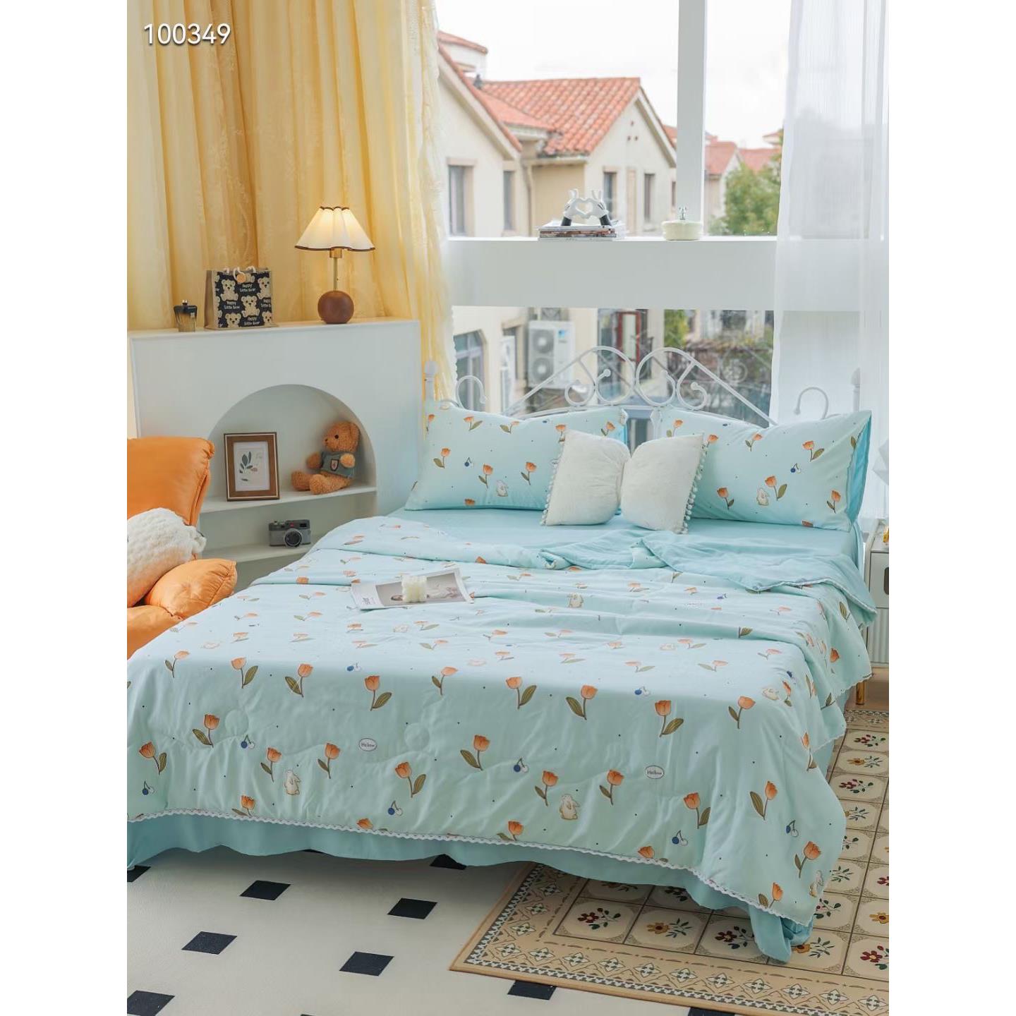 欧撒奴 花边夏凉被 空调被 柔软贴身 可以水洗机洗1.5米 2.0米